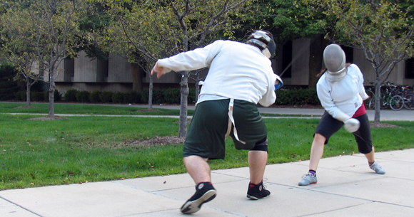 Dueling on the quad
