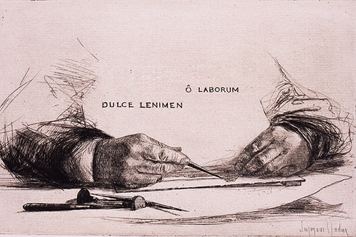 Hands Etching—O Laborum, (1865) by Sir Francis Seymour Haden